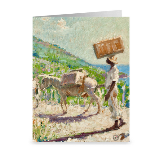 A Hillside Hello by Hugo Larsen ~ Notecard - Vintage Virgin Islands