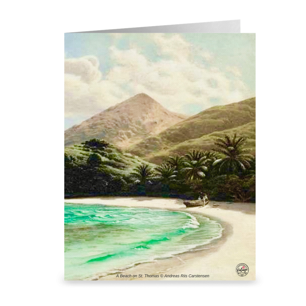 Dennis Bay in St. John ~ By Andreas Riis Carstensen ~ Notecard - Vintage Virgin Islands