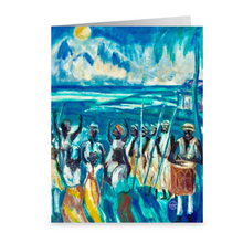 Load image into Gallery viewer, Full Moon Bamboula Dance in St. Croix ~ Notecard - Vintage Virgin Islands
