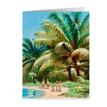Load image into Gallery viewer, St. Thomas Beach Visit by Andreas Riis Carstensen ~ Notecard - Vintage Virgin Islands