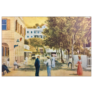 King's Wharf ~ St. Thomas Colorized Postcard - Vintage Virgin Islands
