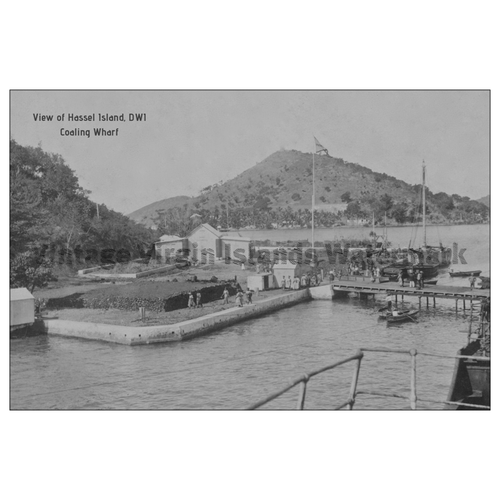 Coaling Wharf ~ Hassel Island Postcard - Vintage Virgin Islands