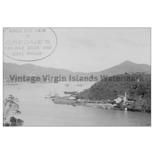Load image into Gallery viewer, View of Creque Marine Railway ~ Hassel Island Postcard - Vintage Virgin Islands