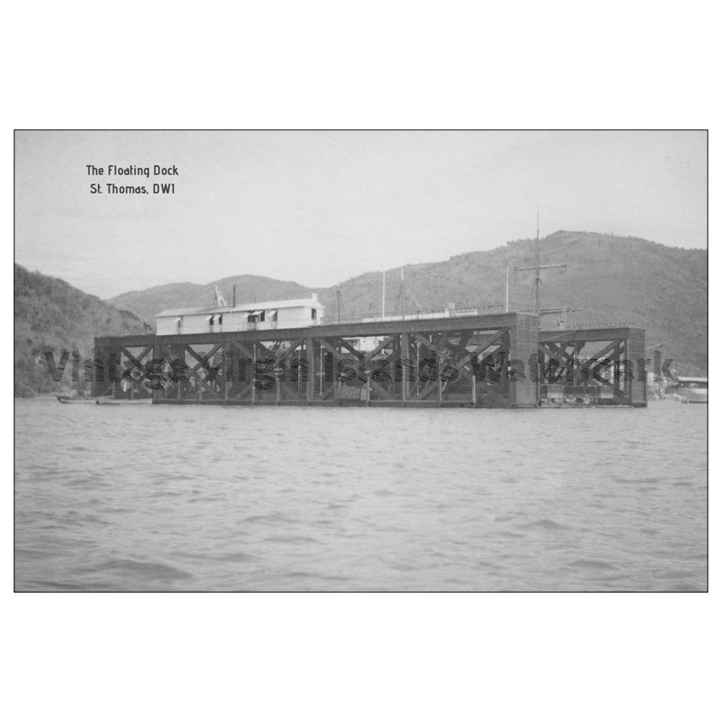 The Floating Dock ~ St. Thomas Postcard - Vintage Virgin Islands