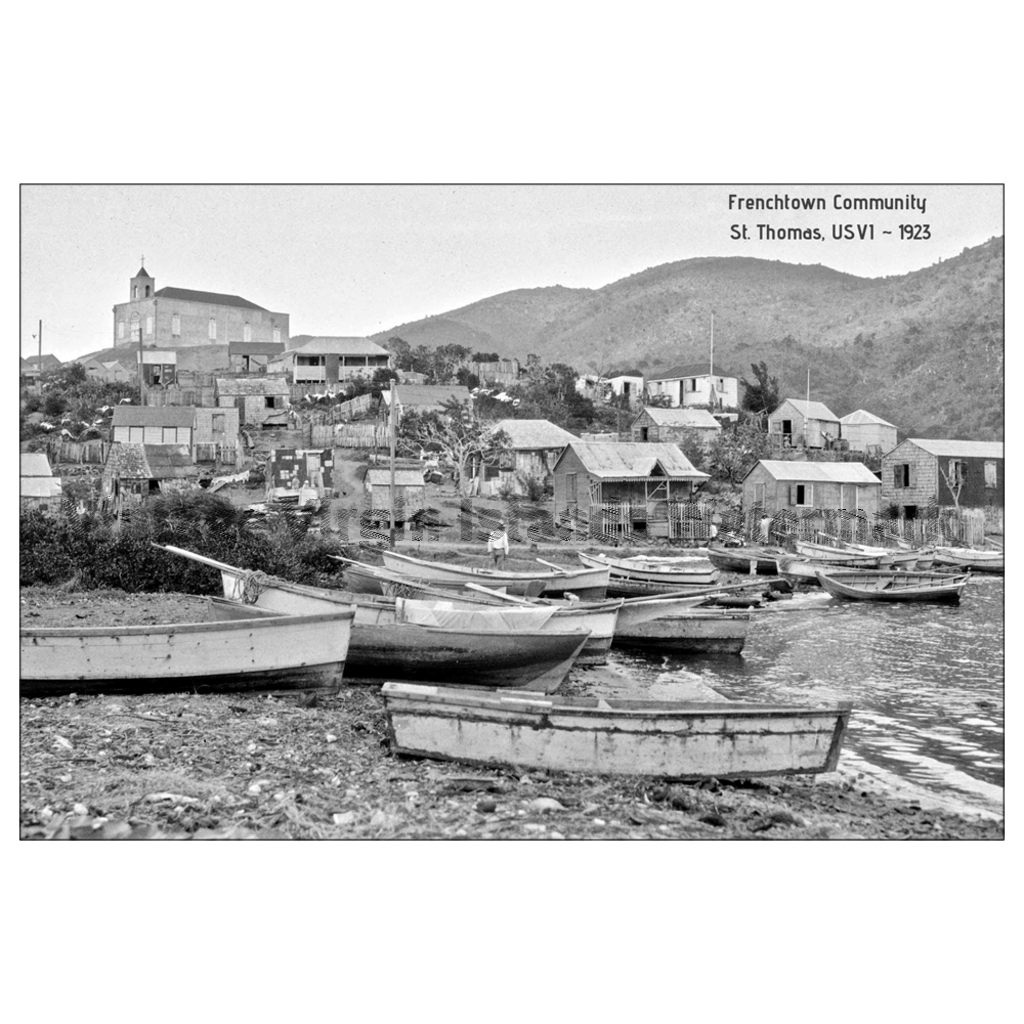 Frenchtown Community ~ St. Thomas Postcard - Vintage Virgin Islands