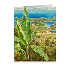Load image into Gallery viewer, St. Thomas Hillside View by Albert K. Murray ~ Notecard - Vintage Virgin Islands