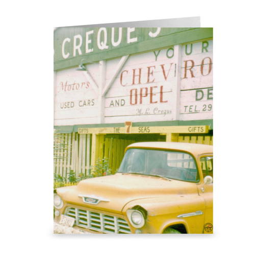 Creque's Alley Chevrolet ~ Notecard - Vintage Virgin Islands