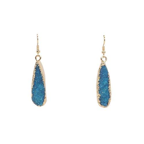 Druzy Collection - Azure Drop Earrings - Vintage Virgin Islands