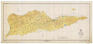 Saint Croix - 1923 Topographical Map Virgin Islands - Atlantic Harbors 3242 - Vintage Virgin Islands