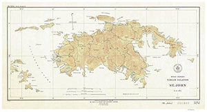 Saint John - 1934 Virgin Islands Topographical Map Reprint - Atlantic Harbors 3241 - Vintage Virgin Islands