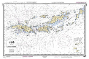 Virgin Gorda to St Thomas 2011 - Nautical Map Virgin Islands Reprint - AC Harbors Custom 905 - Vintage Virgin Islands