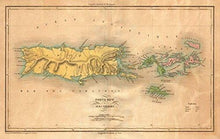 Load image into Gallery viewer, Puerto Rico &amp; Virgin Islands ~ Buchon 1825 ~ Vintage Map - Vintage Virgin Islands