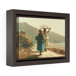 Two St. Thomas Women Chatting by Camille Pissarro ~ 7" x 5" Framed Print - Vintage Virgin Islands