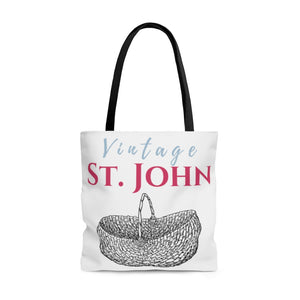 Vintage St. John Basket Tote Bag - Vintage Virgin Islands
