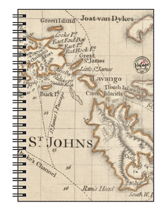 St. John Map Notebook - Vintage Virgin Islands
