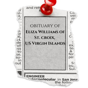 The Obituary of Eyeria Eliza Williams of St. Croix, Virgin Islands