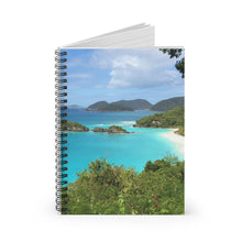 Load image into Gallery viewer, Trunk Bay Beach,  St John, Us Virgin Islands,  Spiral Notebook, Journal,  Diary, Virgin Islands National Park, Beautiful Beach, USVI Gifts - Vintage Virgin Islands