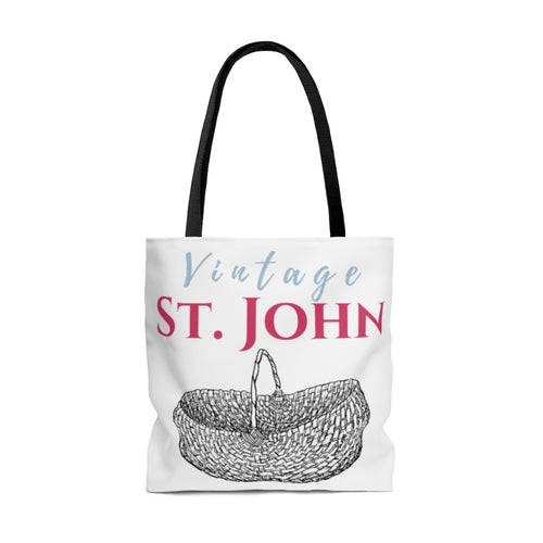 Vintage St. John Basket Tote Bag - Vintage Virgin Islands