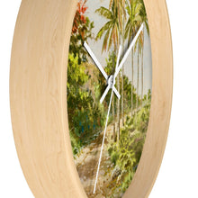 Load image into Gallery viewer, Palms and Flamboyants ~ Wall Clock - Vintage Virgin Islands
