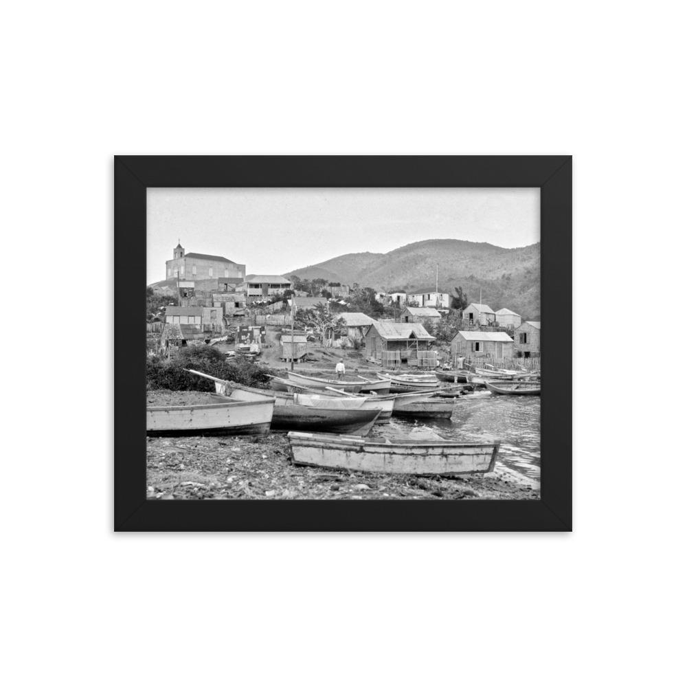 Frenchtown Community ~ 8x10 Framed Print - Vintage Virgin Islands