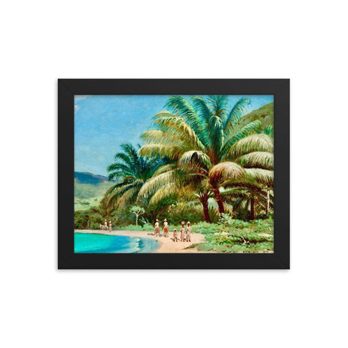 A Beautiful Beach in St. Thomas by Andreas Riis Carstensen ~ 8x10 Framed Print - Vintage Virgin Islands